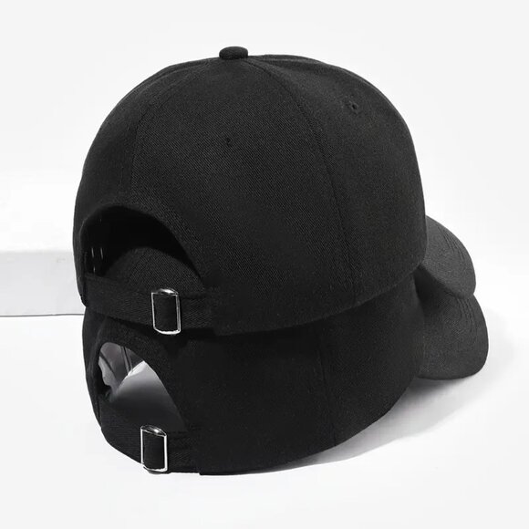 Lot of 2 King & Queen Baseball Cap Black, White Letters, Hip Hop, Party, Stylish - Picture 7 of 8